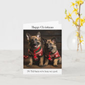 Belgische Schäferwelpen Weihnachtskarte Karte (Gelbe Blume)