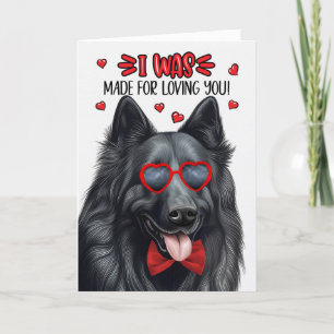Belgische Schafhund Made for Love You Valentine Feiertagskarte