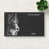 Belgische Schafhunde Abstrakte Kunsthündin Name Post-it Klebezettel (Büro)