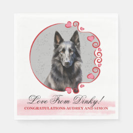 Belgische Schafhunde Hochzeit von Napkins mit Hund Serviette