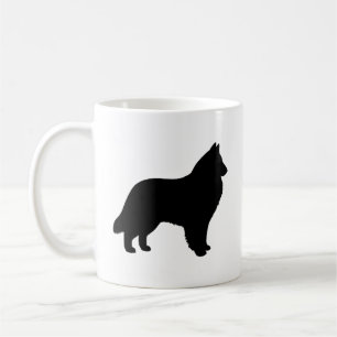 Belgische Schafhunde Silhouetten Kaffeetasse