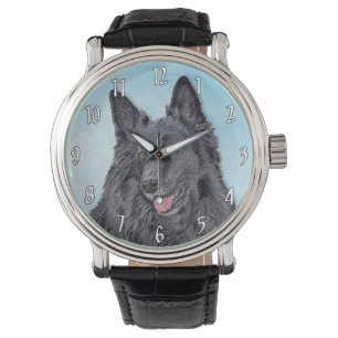 Belgische Schafhundemalerei - Niedliche Original H Armbanduhr