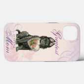 Belgische Sheepdog-Herz-Mama Case-Mate iPhone Hülle (Rückseite (Horizontal))