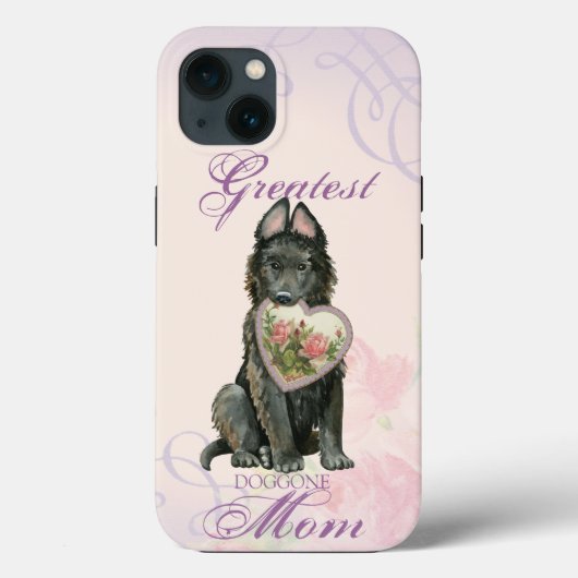 Belgische Sheepdog-Herz-Mama Case-Mate iPhone Hülle (Rückseite)