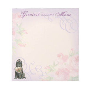 Belgische Sheepdog-Herz-Mama Notizblock