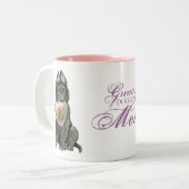 Belgische Sheepdog-Herz-Mama Zweifarbige Tasse (Vorderseite Links)