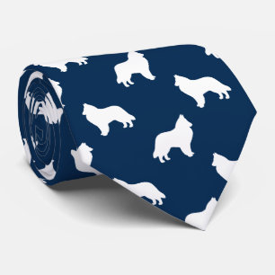 Belgische Sheepdog Silhouetten Pattern Dog Lover Krawatte