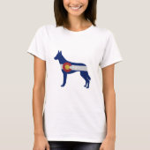 Belgische Silhouette Malinois Colorado T-Shirt (Vorderseite)