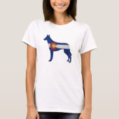 Belgische Silhouette Malinois Colorado T-Shirt (Vorderseite)