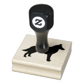 Belgische Silhouette Malinois Hunde Rasse Gummistempel (Stempel)