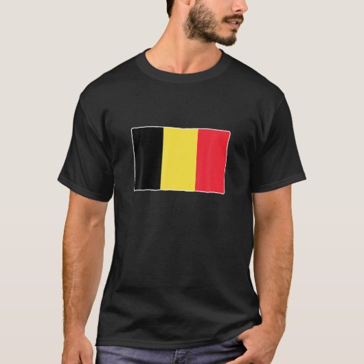 Belgische Sportartikel: Love Belgium Flag Patrioti T-Shirt (Vorderseite)