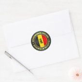 Belgische Staats-Fahne Runder Aufkleber (Umschlag)