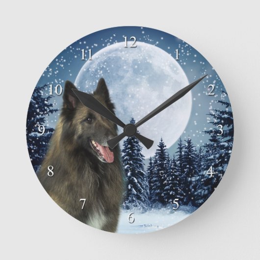 Belgische Tervuren Clock Runde Wanduhr (Vorderseite)