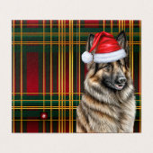 Belgische Tervuren Dog Holiday Karierte Weihnachts (Außenseite Aufgefaltet)