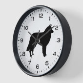 Belgische Tervuren Dog Silhouette Uhr (Winkel)