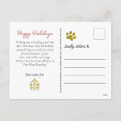 Belgische Tervuren Haustier Boarding Weihnachtsunt Feiertagspostkarte (Rückseite)