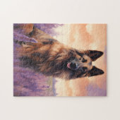 Belgische Tervuren im Lavendel-Feld Puzzle (Horizontal)
