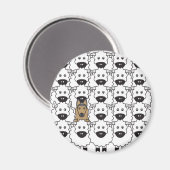 Belgische Tervuren im Schaf Magnet (Vorderseite/Rückseite)