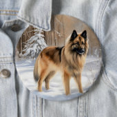 Belgische Tervuren lassen es Weihnachten Button (Beispiel)
