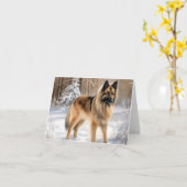 Belgische Tervuren lassen es Weihnachten Karte (Gelbe Blume)