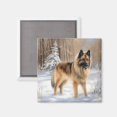 Belgische Tervuren lassen es Weihnachten Magnet (Vorderseite/Rückseite)