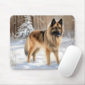Belgische Tervuren lassen es Weihnachten Mousepad (Mit Mouse)