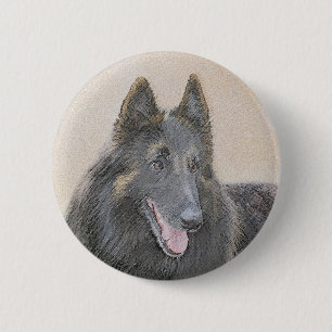 Belgische Tervuren Malerei - Niedliche Original Hu Button