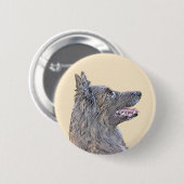 Belgische Tervuren Malerei - Niedliche Original Hu Button (Vorne & Hinten)