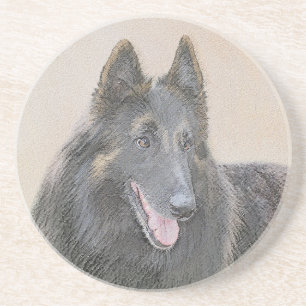 Belgische Tervuren Malerei - Niedliche Original Hu Getränkeuntersetzer