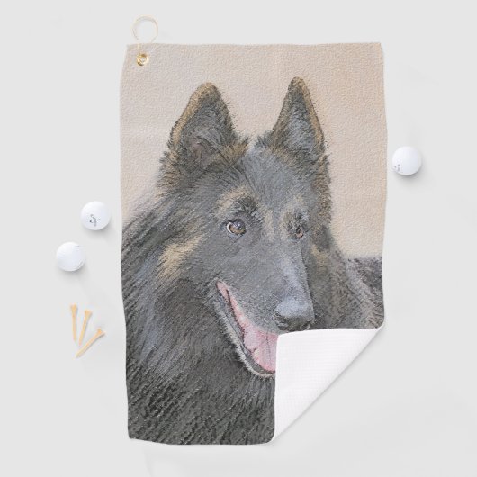 Belgische Tervuren Malerei - Niedliche Original Hu Golfhandtuch (Insitu)