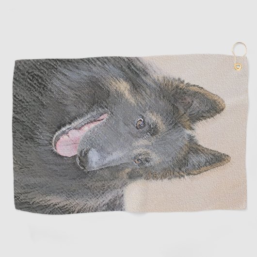 Belgische Tervuren Malerei - Niedliche Original Hu Golfhandtuch (Horizontal)