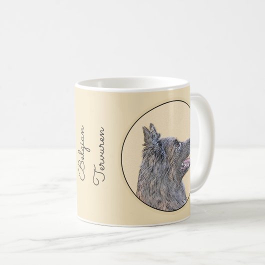Belgische Tervuren Malerei - Niedliche Original Hu Kaffeetasse (VorderseiteRechts)
