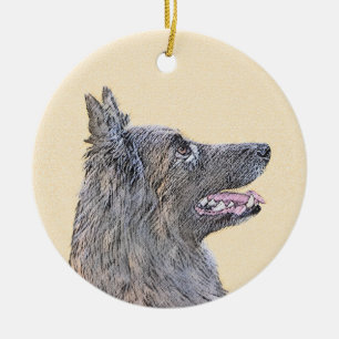 Belgische Tervuren Malerei - Niedliche Original Hu Keramik Ornament