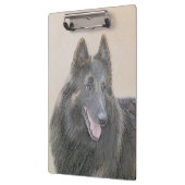 Belgische Tervuren Malerei - Niedliche Original Hu Klemmbrett (Links)