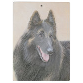 Belgische Tervuren Malerei - Niedliche Original Hu Klemmbrett (Rückseite)