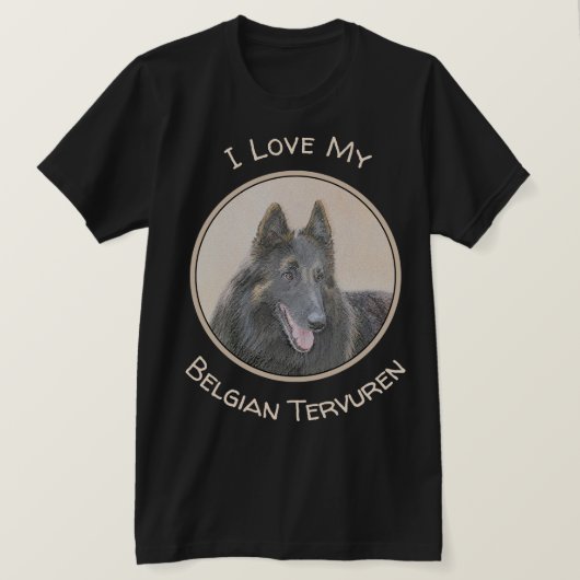 Belgische Tervuren Malerei - Niedliche Original Hu T-Shirt (Design vorne)