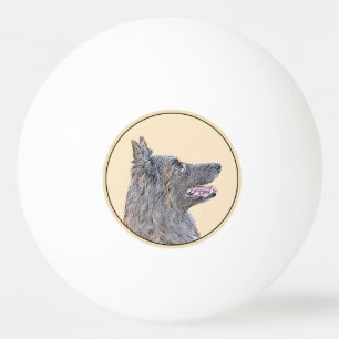 Belgische Tervuren Malerei - Niedliche Original Hu Tischtennisball