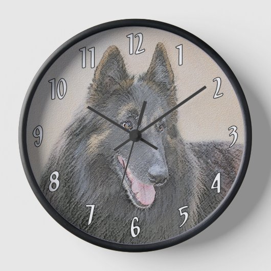 Belgische Tervuren Malerei - Niedliche Original Hu Uhr (Vorderseite)