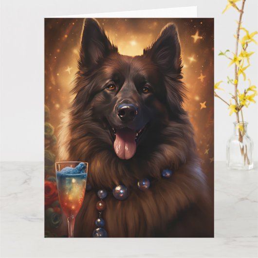 Belgische Tervuren Neujahr Karte (Gelbe Blume)