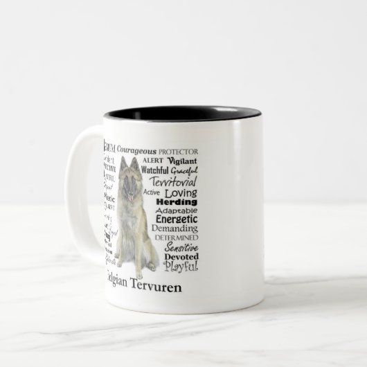 Belgische Tervuren Tracks-Tasse Zweifarbige Tasse (Vorderseite Links)