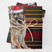 Belgische Tervuren Weihnachtsfeiertag Kariert Geschenkpapier Set (Beispiel)