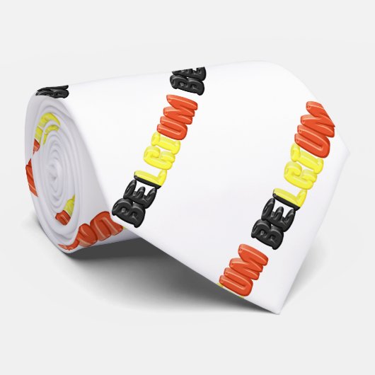 Belgische Textflagge Krawatte (Gerollt)