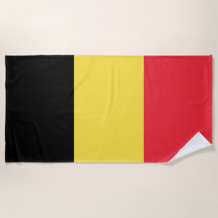 Belgische Trikolore-Flagge Strandtuch