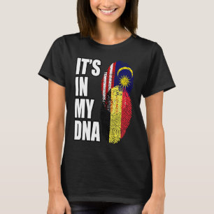 Belgische und malaysische DNA-Erbeflagge gemischt T-Shirt