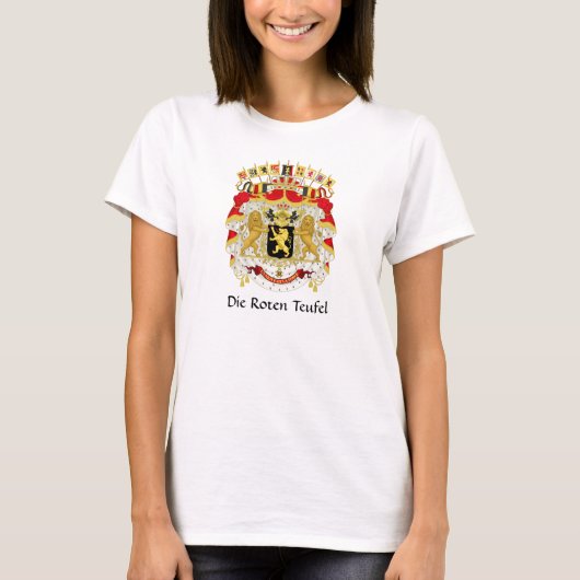 Belgische Wappen-Coat Die Roten Teufel T - Shirt (Vorderseite)