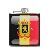 Belgische Wappen Flachmann (Vorderseite)