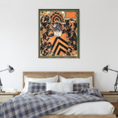 Belgische Wappendecke im Mittelalter Leinwanddruck (Insitu (Schlafzimmer))