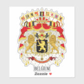 Belgische Wappenküste Aufkleber (Blatt)
