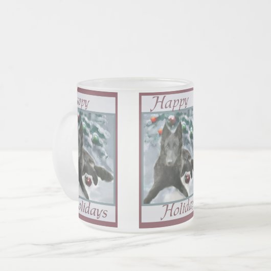 Belgische Weihnachtsgeschenke Mattglastasse (Vorderseite Links)