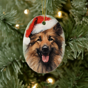 Belgische Weihnachtsmalerei Tervuren Keramik Ornament